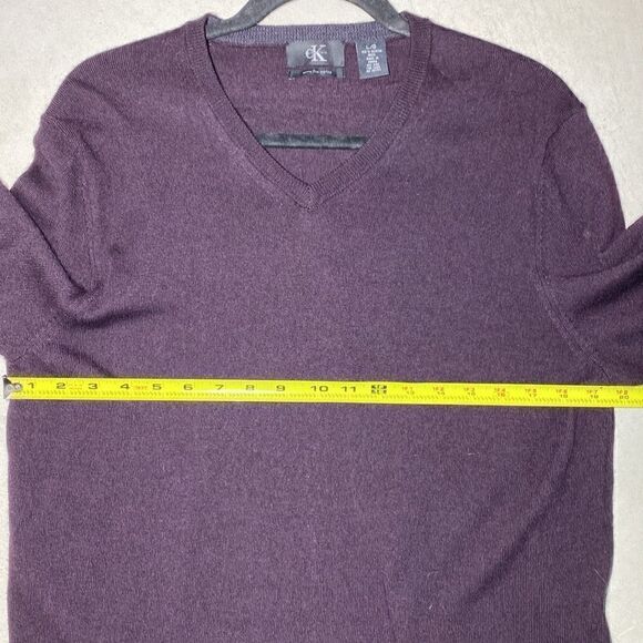 Calvin Klein 100% wool Maroon Sweater Men's Size Large - Picture 6 of 7